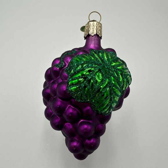 3 Mercury Glass Grape Christmas Ornaments / 2 Old World Christmas & 1 Inge-Glas - Picture 2 of 15